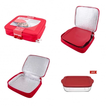 Pasabahce Borcam 59024 – sumkada yassi qopqoqli, 28x28sm pishiriq qolipi