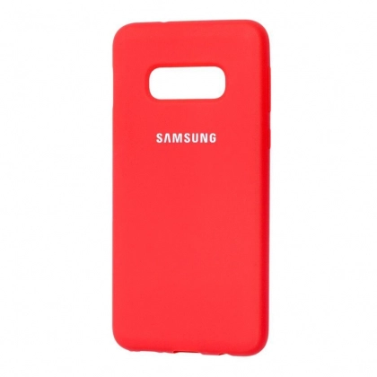 Samsung Galaxy S10 uchun Silicone cover g‘ilofi, qizil