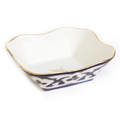 Салатники квадратные 14 см с золотом "Пахтагул" от Wellmax