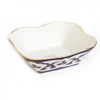 Салатники квадратные 11 см с золотом "Пахтагул" от Wellmax