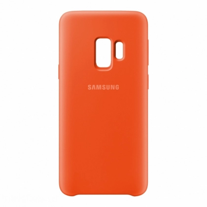 Чехол Silicone cover для Samsung Galaxy S9 Plus, оранжевый
