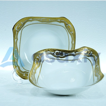 Салатники квадратные фарфоровые от Karosa 6 (15см) 3683