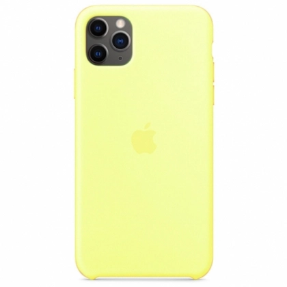 iPhone 11 Pro Max uchun Silicone Case g‘ilofi, limon rangli