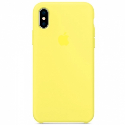 iPhone X/XS uchun Silicone Case g‘ilofi, limon rangli