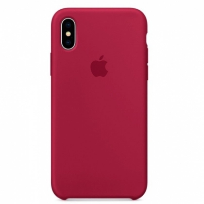 Чехол Silicone Case для iPhone X/XS, малиновый