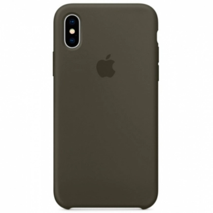 iPhone XS Max uchun Silicone Case g‘ilofi, zaytun rangli