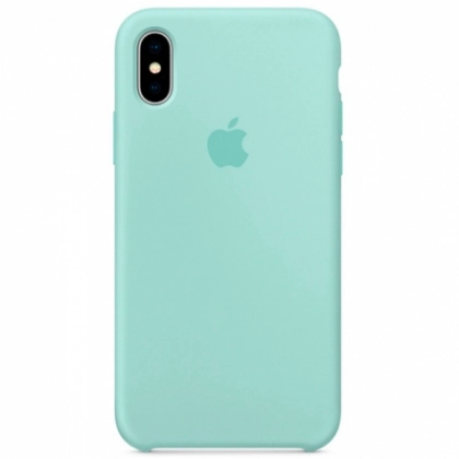 iPhone XS Max uchun Silicone Case g‘ilofi, feruza rangli