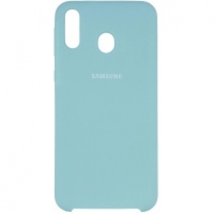Чехол Silicone cover для Samsung Galaxy A40, голубой
