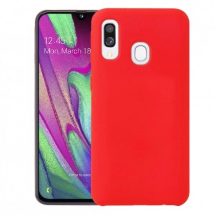 Чехол Silicone cover для Samsung Galaxy A40, красный