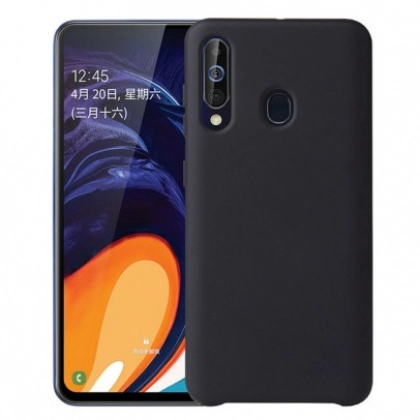 Samsung Galaxy A40s uchun Silicone cover g‘ilofi, qora