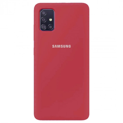 Samsung Galaxy A71 uchun cover g‘ilofi, malina rangli