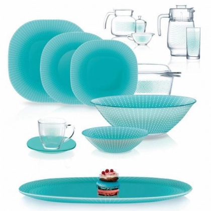 Pop Art Turquise – 71 buyumli, 6 kishilik Luminarc dasturxon servizi