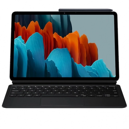Чехол-клавиатура Book Cover Keyboard для Samsung Galaxy Tab S7+ (русские и английские буквы)