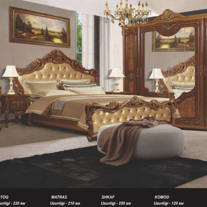 Model 7022 yotoqxona mebeli (yong‘oq rang)