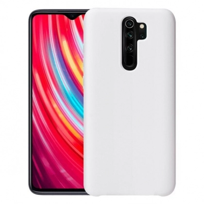 Xiaomi Redmi Note 8 Pro uchun Silicone cover g‘ilofi, oq