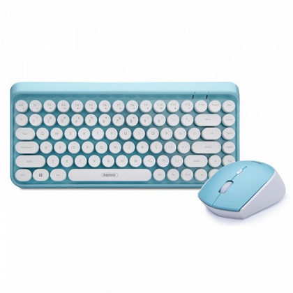 Комплект Беспроводная игровая клавиатура и мышь Remax XII-MK801 Blue
