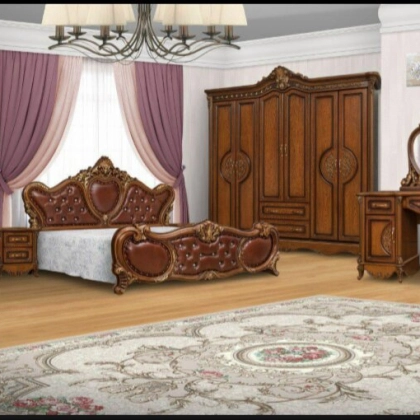 SAVANNA yotoqxona mebeli (yong‘oq rang)