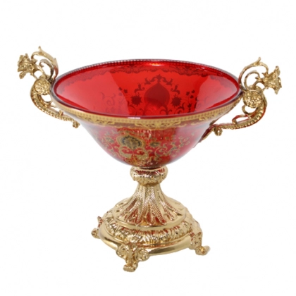 Karosa meva va konfet idishlari to‘plami (qizil) 