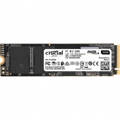 SSD Crucial 500 GB P1 NVME M.2 (CT500P1SSD8)