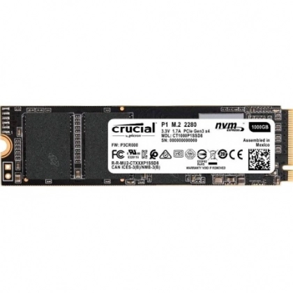 SSD Crucial 1 TB P1 NVME M.2 (CT1000P1SSD8)
