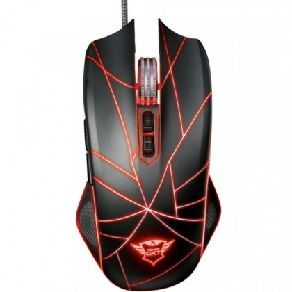 Trust GXT160 Ture RGB Gaming Mouse Black USB sichqonchasi