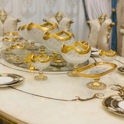 Bohemia Crystal (Chexiya, 12 buyumli) meva idishlari to‘plami