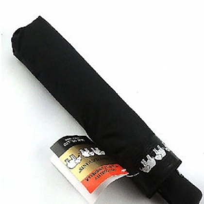 Три слона зонт складной полуавтомат (черный)