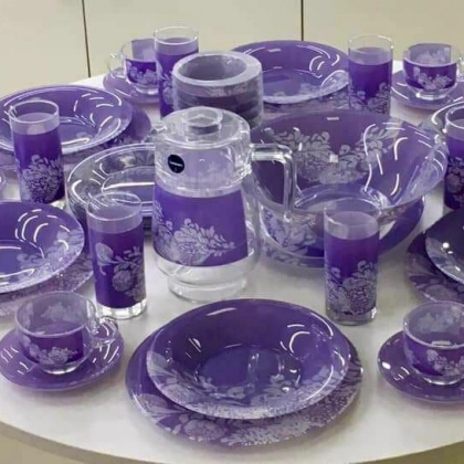 Piume Violet – 46 buyumli, 6 kishilik Luminarc dasturxon servizi