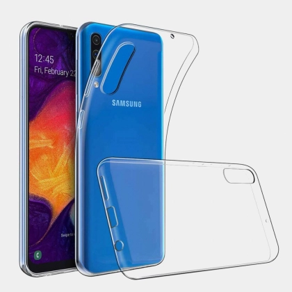 Samsung Galaxy A50 uchun silikon g‘ilof, shaffof - rasm №1 Samsung Galaxy A50 uchun silikon g‘ilof, shaffof