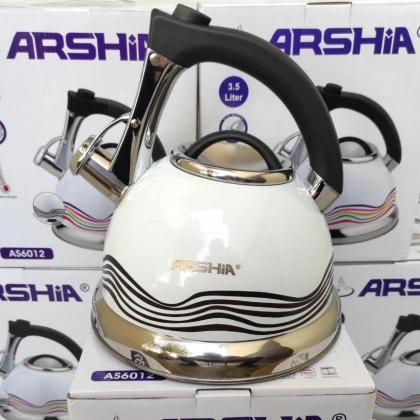 Чайник со свистком и индикатором Arshia (белый)