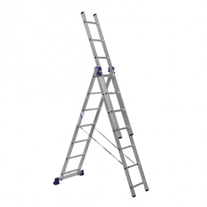 Лестница 3-секционная алюминиевая Ufuk Pro 3х8
