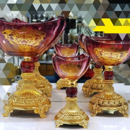 Набор фруктовниц и конфетниц Karosa Мажента