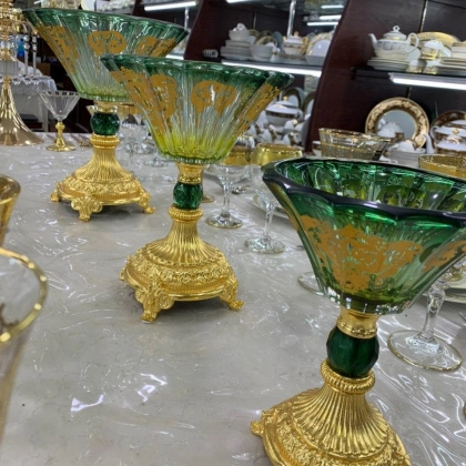 Набор фруктовниц и конфетниц Karosa New Изумруд