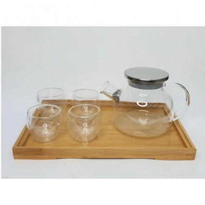 Чайный сервиз стеклянный "Бочонок"