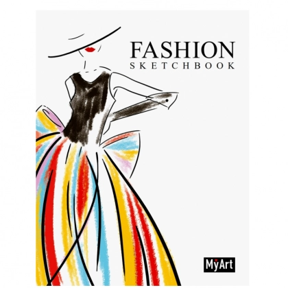 My art. Fashion скетчбук на гребне. Дама в шляпе