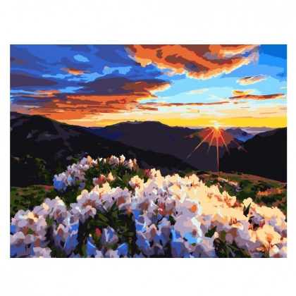 Картина по номерам "Рассвет в горах" 50х40 см X2742