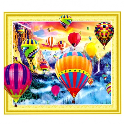 Алмазная живопись "Воздушные шары" 50х40 см LP055 (Не полная выкладка)