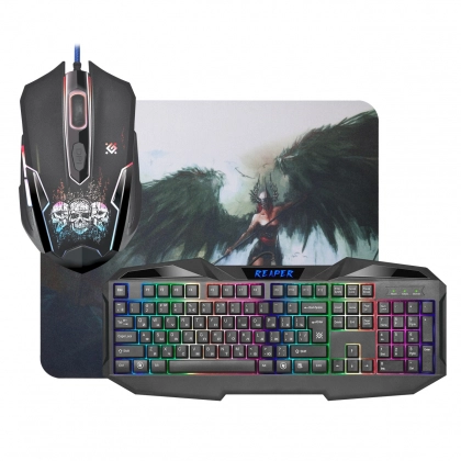 Defender Reaper MKP-018 Black USB klaviatura va sichqoncha to‘plami