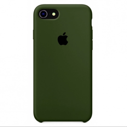 Чехол Silicone Case для iPhone 7/8, темно-зеленый