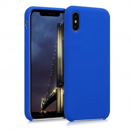 iPhone X / XS uchun Silicone Case g‘ilofi, ko‘k