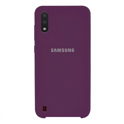 Samsung Galaxy A01 uchun Silicone cover g‘ilofi, olxo‘ri rangli 