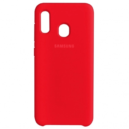 Чехол Silicone cover для Samsung Galaxy A30, красный