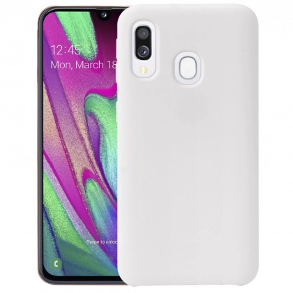 Чехол Silicone cover для Samsung Galaxy A40, белый
