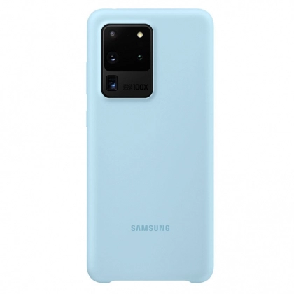 Чехол Silicone cover для Samsung Galaxy S20 Ultra, голубой