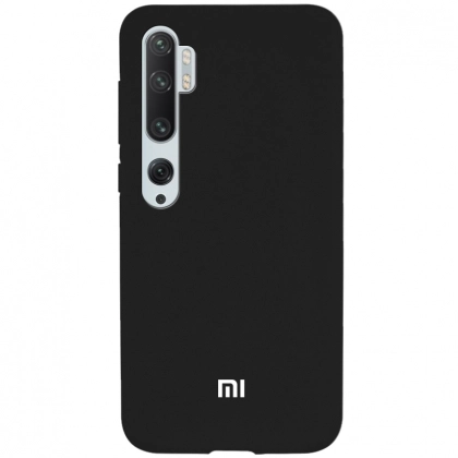 Чехол Silicone cover для Xiaomi Mi Note 10 / 10 Pro, черный