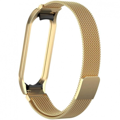Xiaomi Band 4 / Band 3 uchun metall tasmacha (milancha ilmoqli, Gold)
