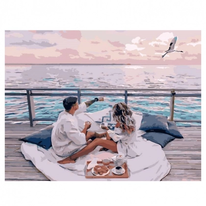 Картина по номерам "Свидание на пирсе" 50х40 см X2755