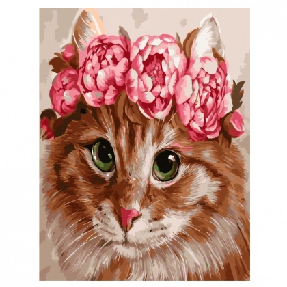 "Mushuk portreti" 50x40 sm X2760 &ndash; raqamlar bo&lsquo;yicha bo&lsquo;yaluvchi surat