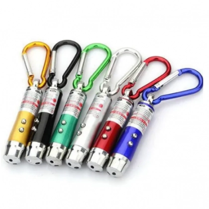 Брелок лазер и фонарик 2 в 1 (Silver, Green, Red, Blue, Purple)