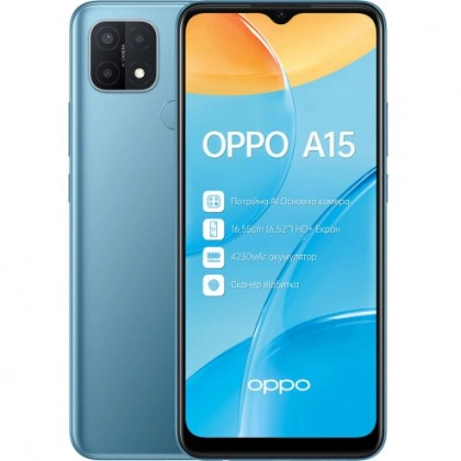 OPPO A15 2/32GB Blue smartfoni